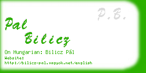 pal bilicz business card