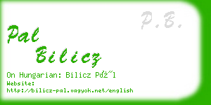 pal bilicz business card